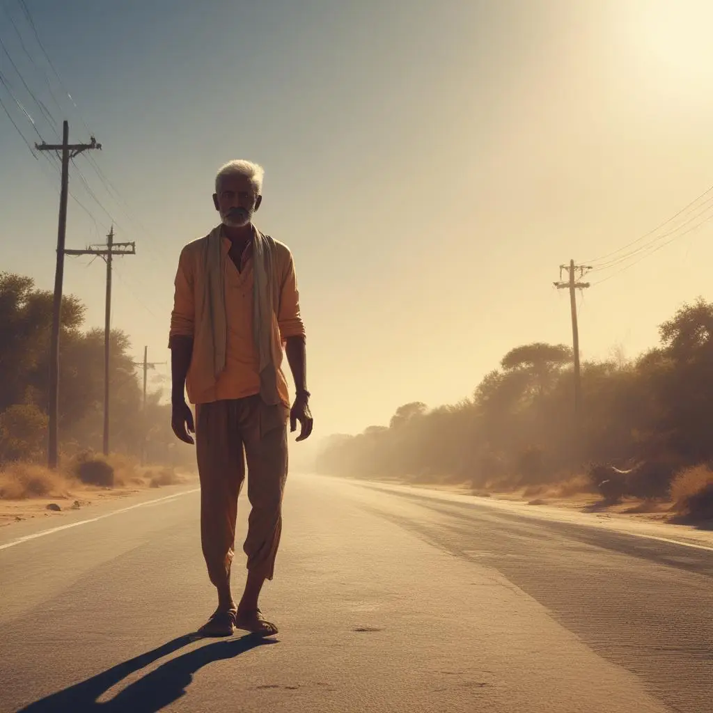 extreme-heat-man-standing-on-road