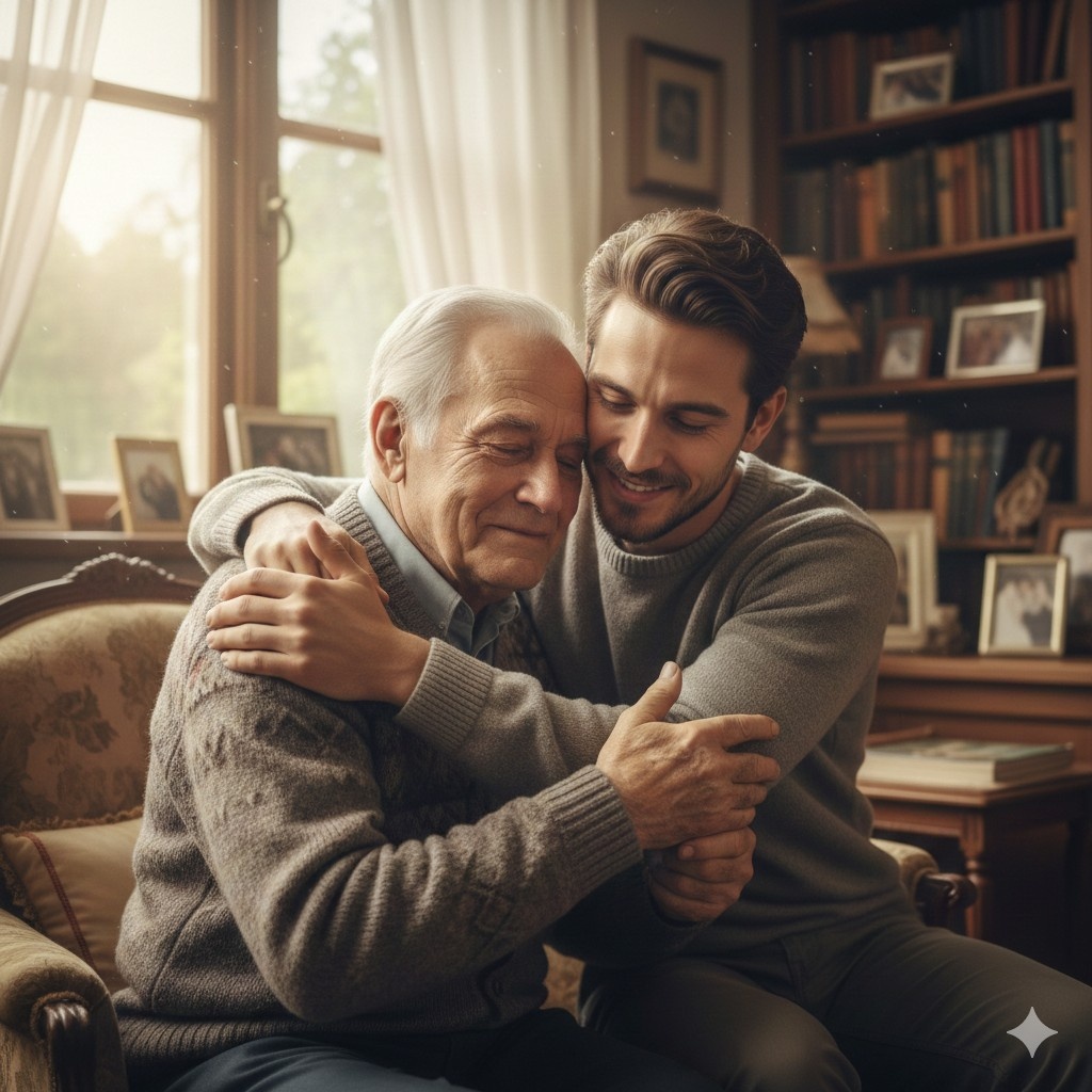 old man and grandson