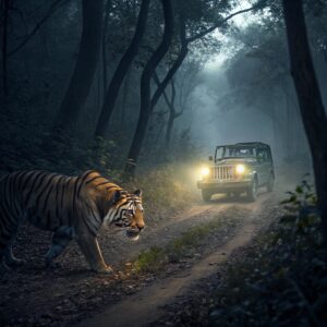 tiger at night